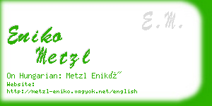 eniko metzl business card